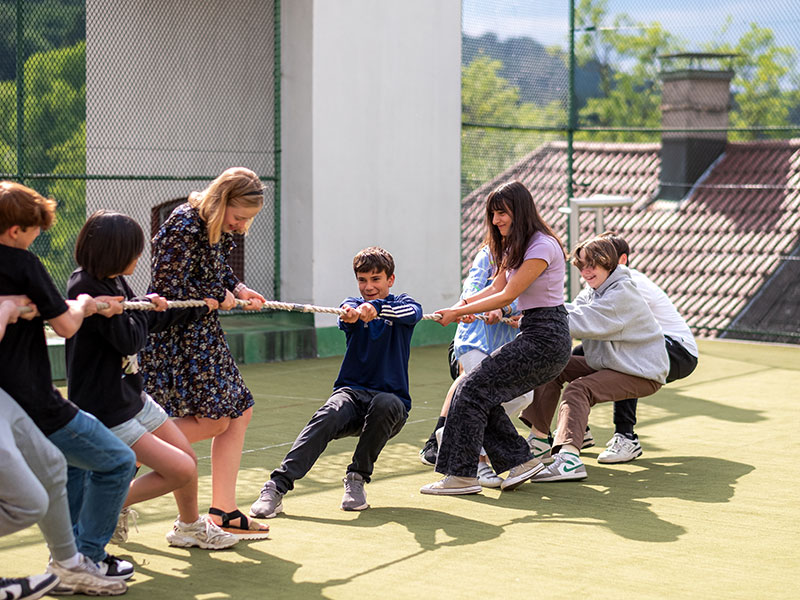 Seilziehen am Pädagogium