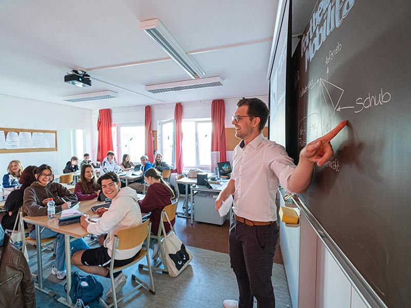 Bild eines Klassenzimmers am Pädagogium